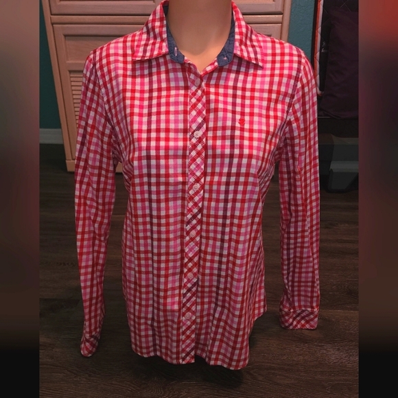 IZOD plaid button up long sleeve - Picture 1 of 7